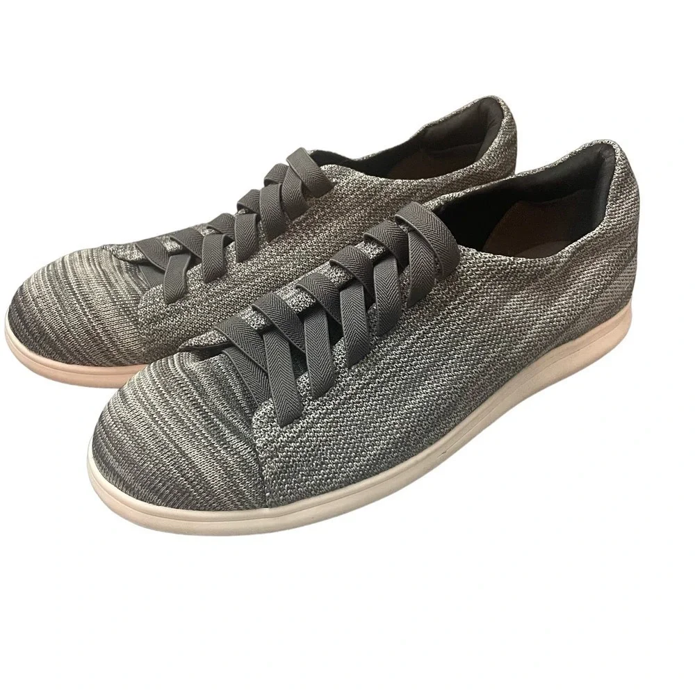 Zara Man Lace Up Sneakers Casual Shoes Size 40 US 7 Gray  Woven Knit