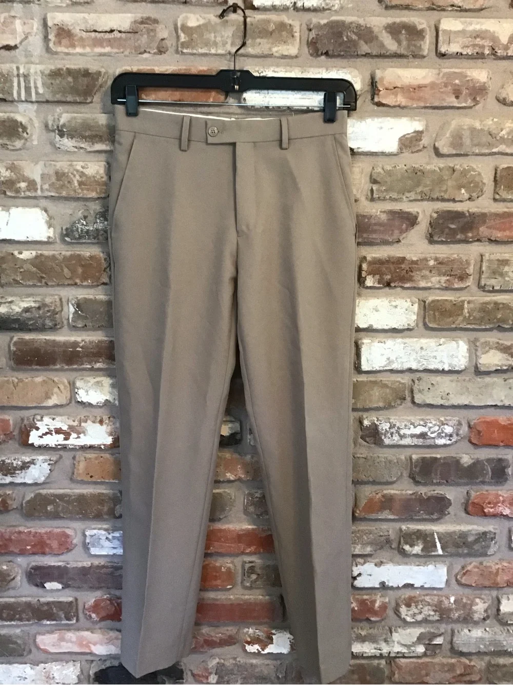 PAUL LORENZO Men's Tan Classic Two-Button Suit Jacket and Pants 36R