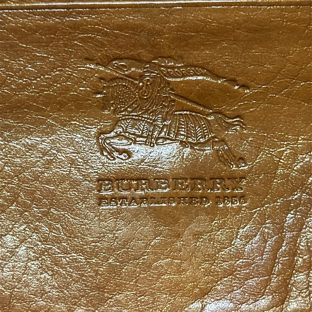 Burberry Quilted Denim And Leather Wallet