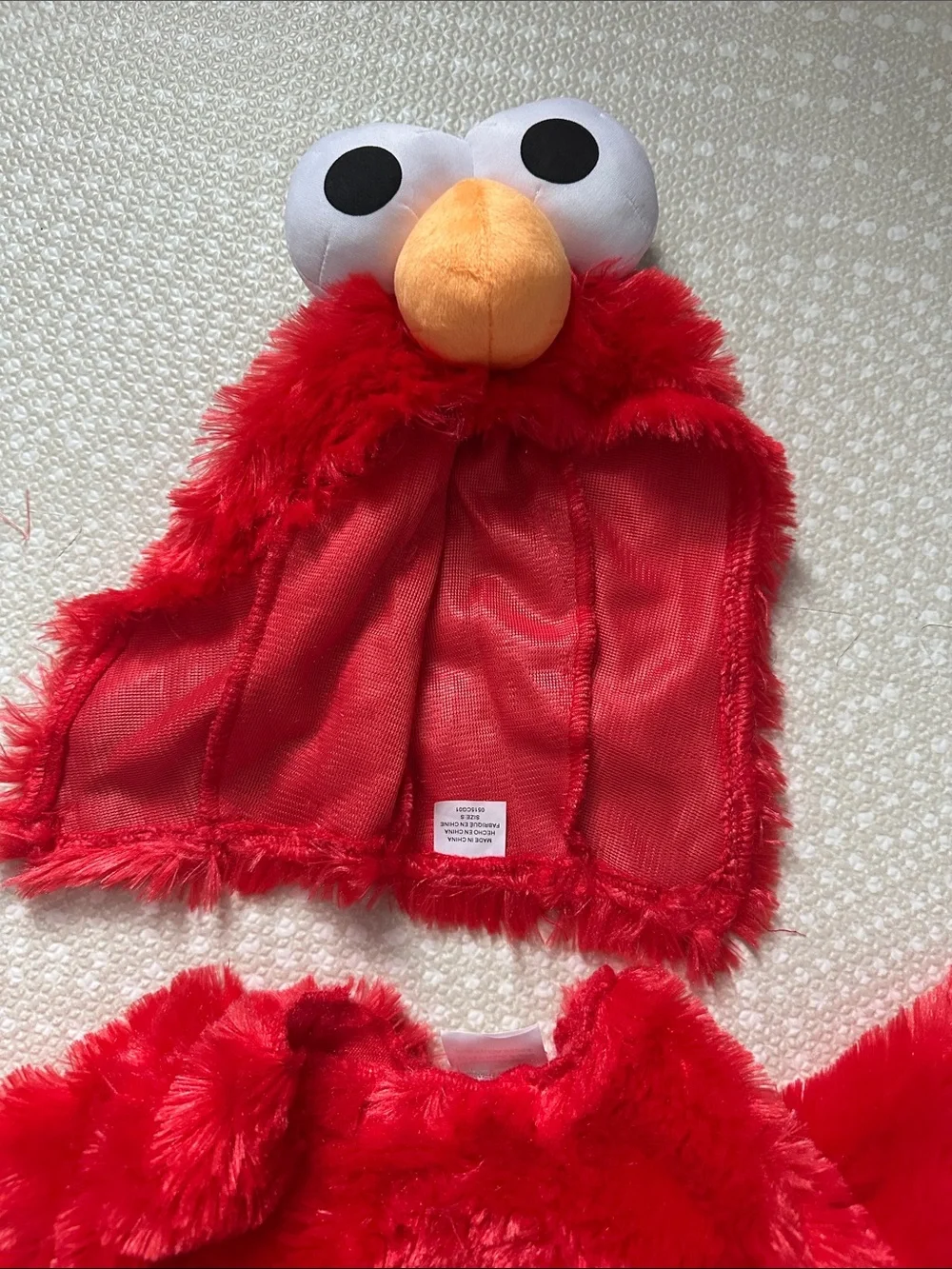 Red Elmo Plush Kids Halloween Costume Hoodie Onesie