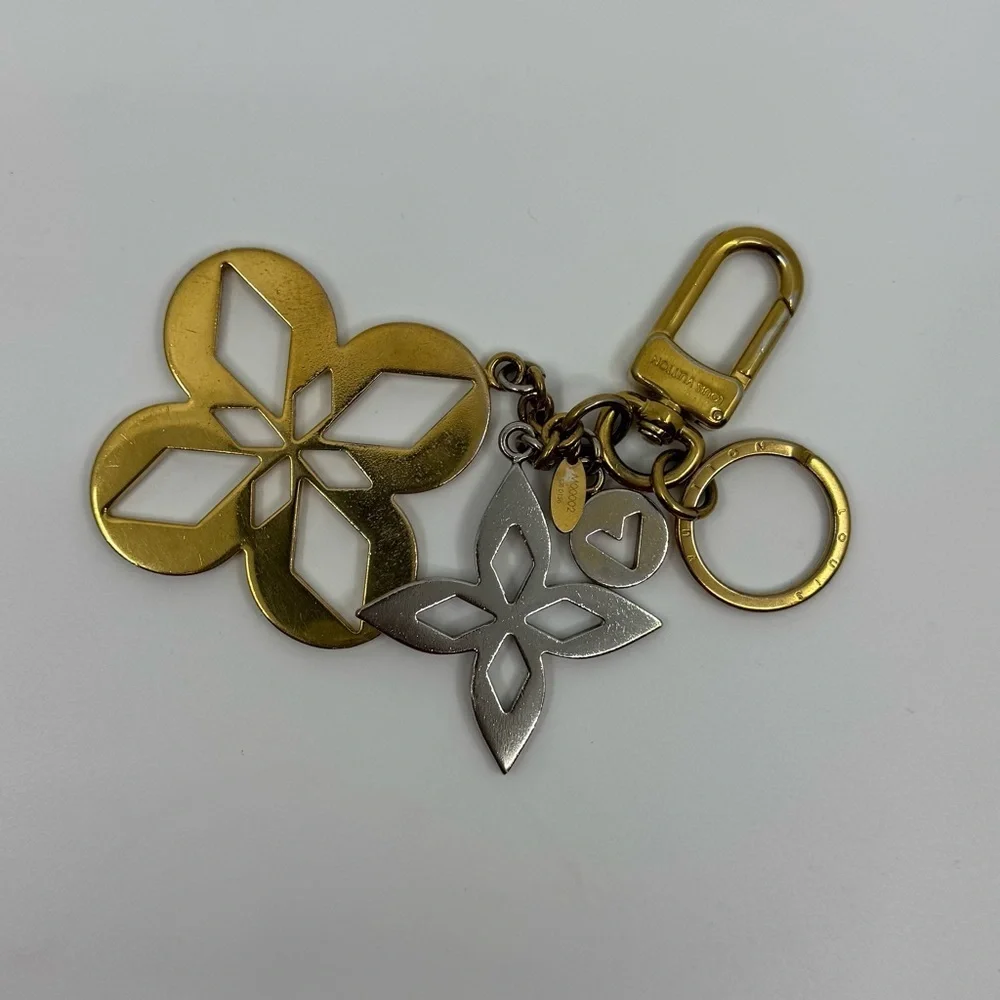 Louis Vuitton Two-Tone LV Malletage Blossom Bag Charm Keyring