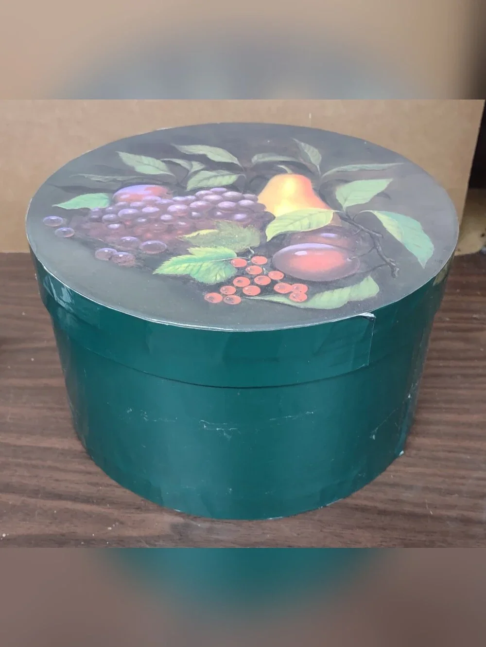 Lot of 3 Fruitful Bounty Decorative Stacking / Nesting Cardboard Collectible Box