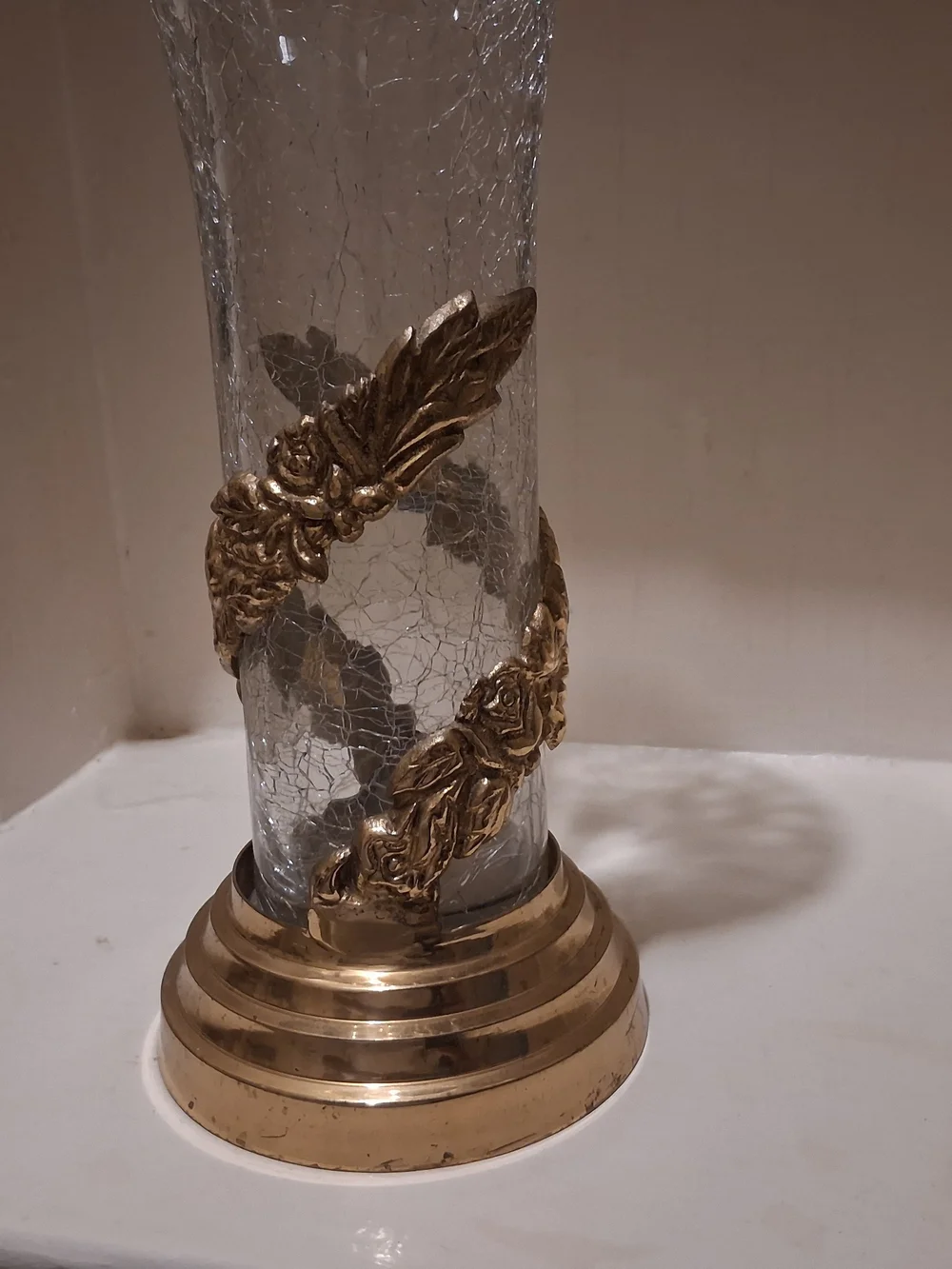 Vintage brass tall