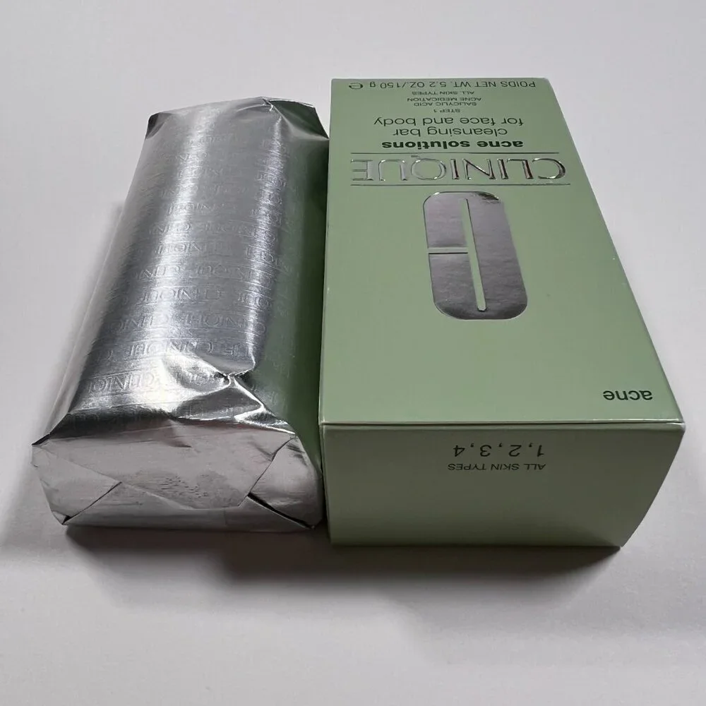 LOT of 5 Clinique Acne Solutions Cleansing Bar Soap For Face and Body Full Size