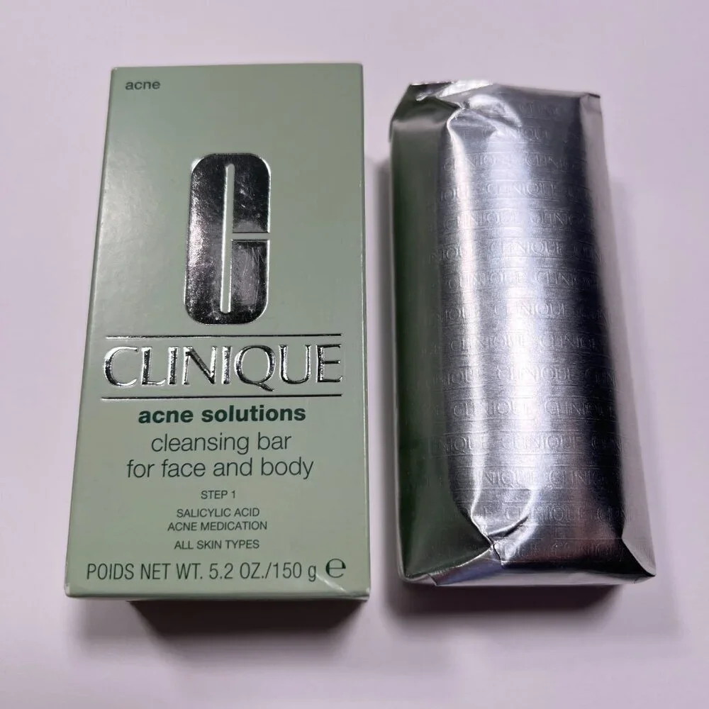 LOT of 5 Clinique Acne Solutions Cleansing Bar Soap For Face and Body Full Size