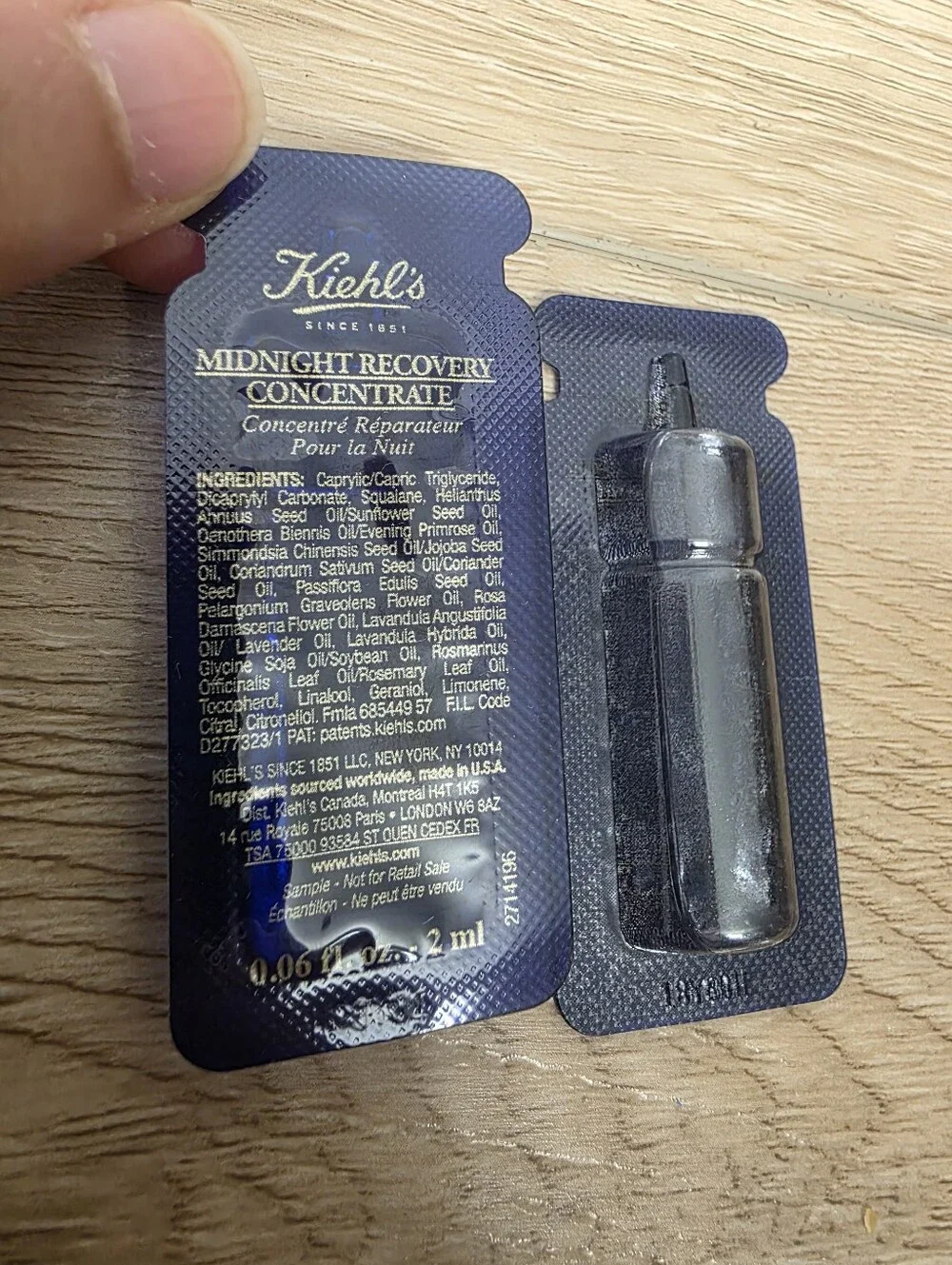 2 Pcs Kiehl's Midnight Recovery Concentrate Samples 2mlx2
