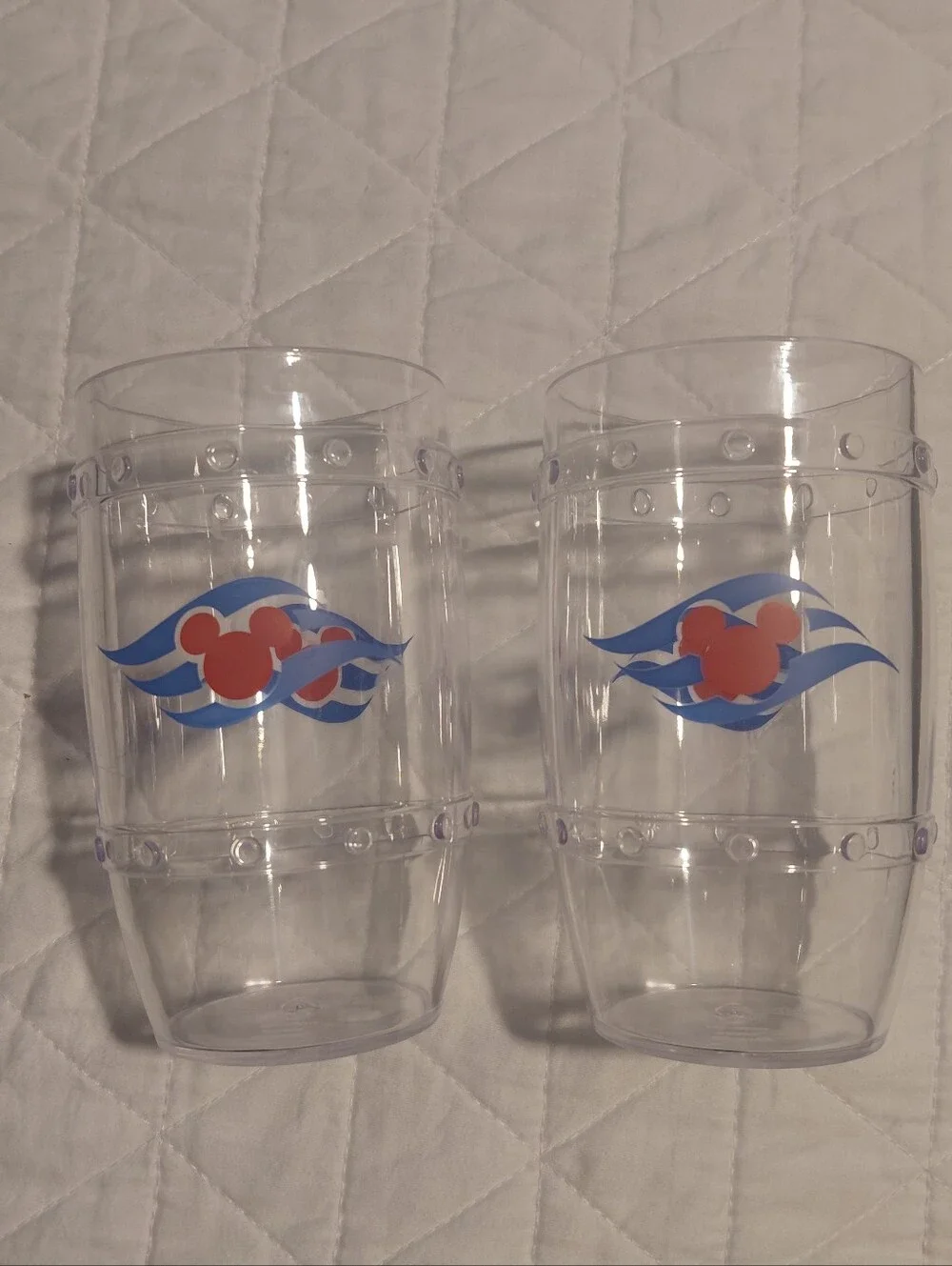 Disney Cruise Line Set Of 2 Souvenir Cups