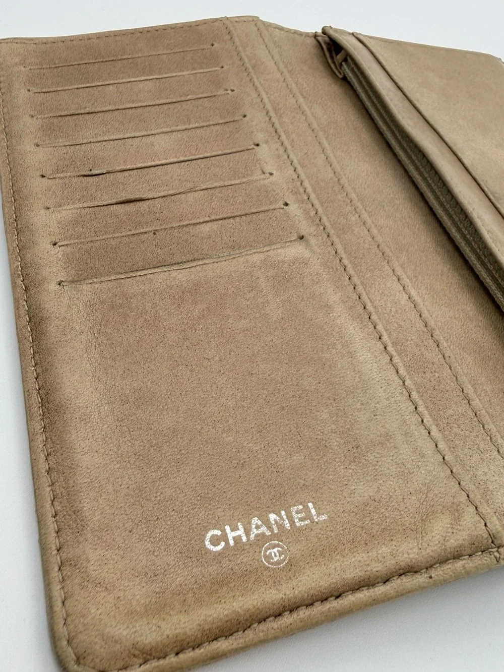 CHANEL luxury silver lambskin