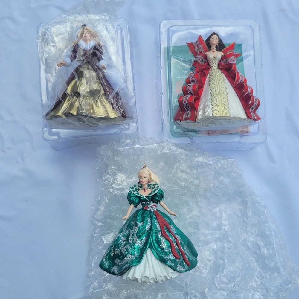 Hallmark Keepsake Holiday Barbie Ornaments w/ boxes Lot 95 96 97 Collector Items