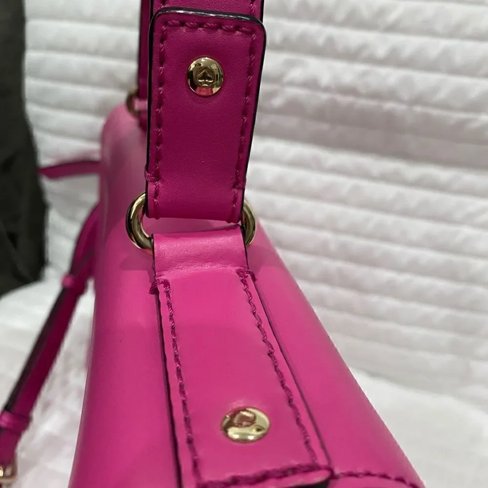 kate spade Hot Pink Leather Top-Handle Hobo Bag