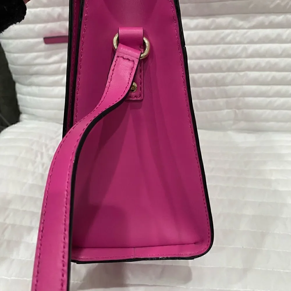 kate spade Hot Pink Leather Top-Handle Hobo Bag