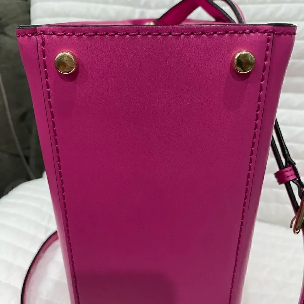 kate spade Hot Pink Leather Top-Handle Hobo Bag