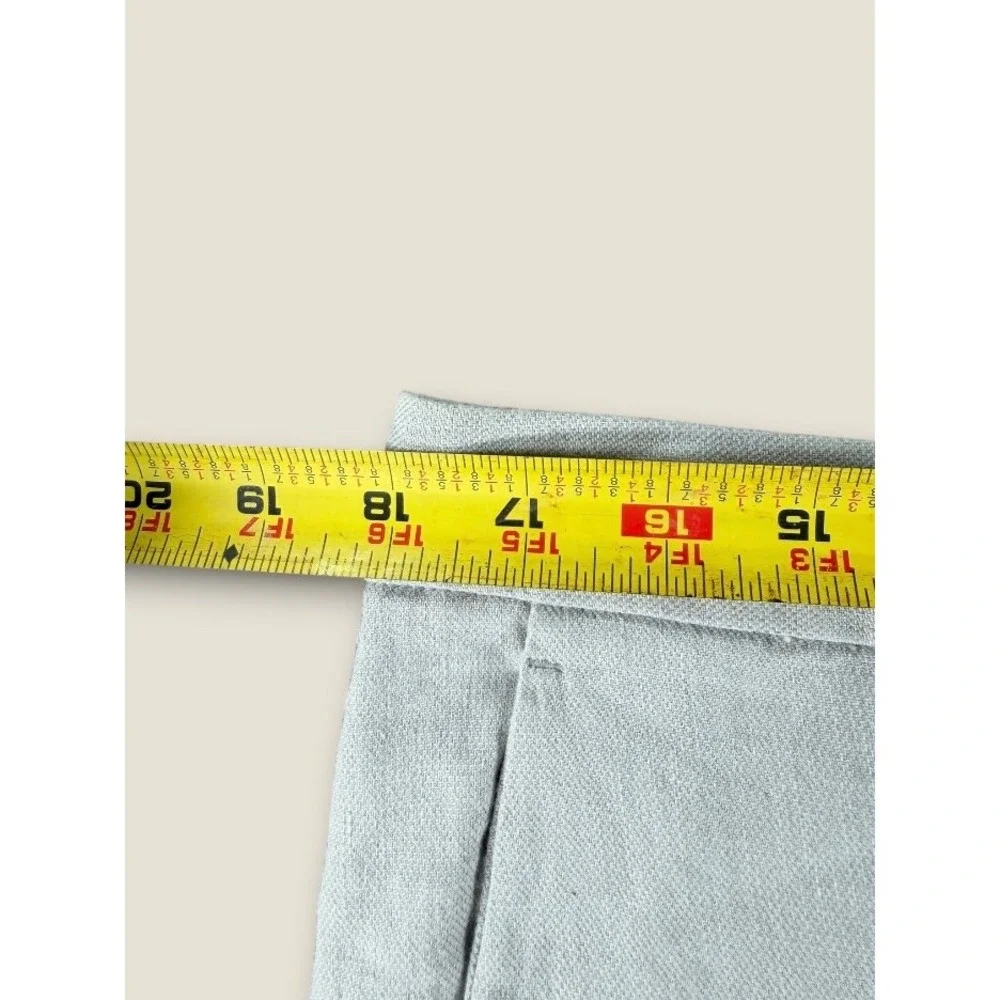 Banana Republic Logan Linen Blend Wide Leg Pants Womens 12 Light Gray 257828-00