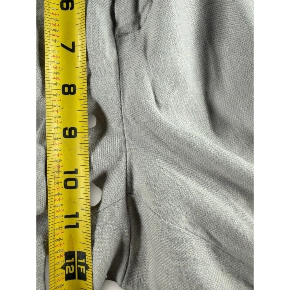 Banana Republic Logan Linen Blend Wide Leg Pants Womens 12 Light Gray 257828-00