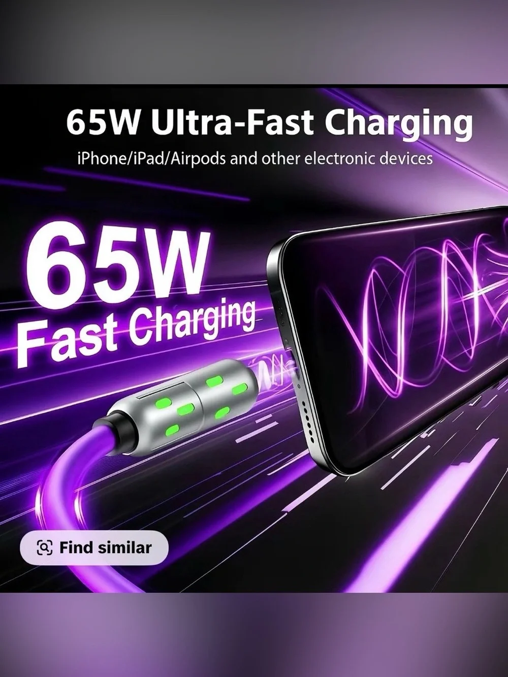 4 in 1 Multi USB Charging Cable, 6.6ft