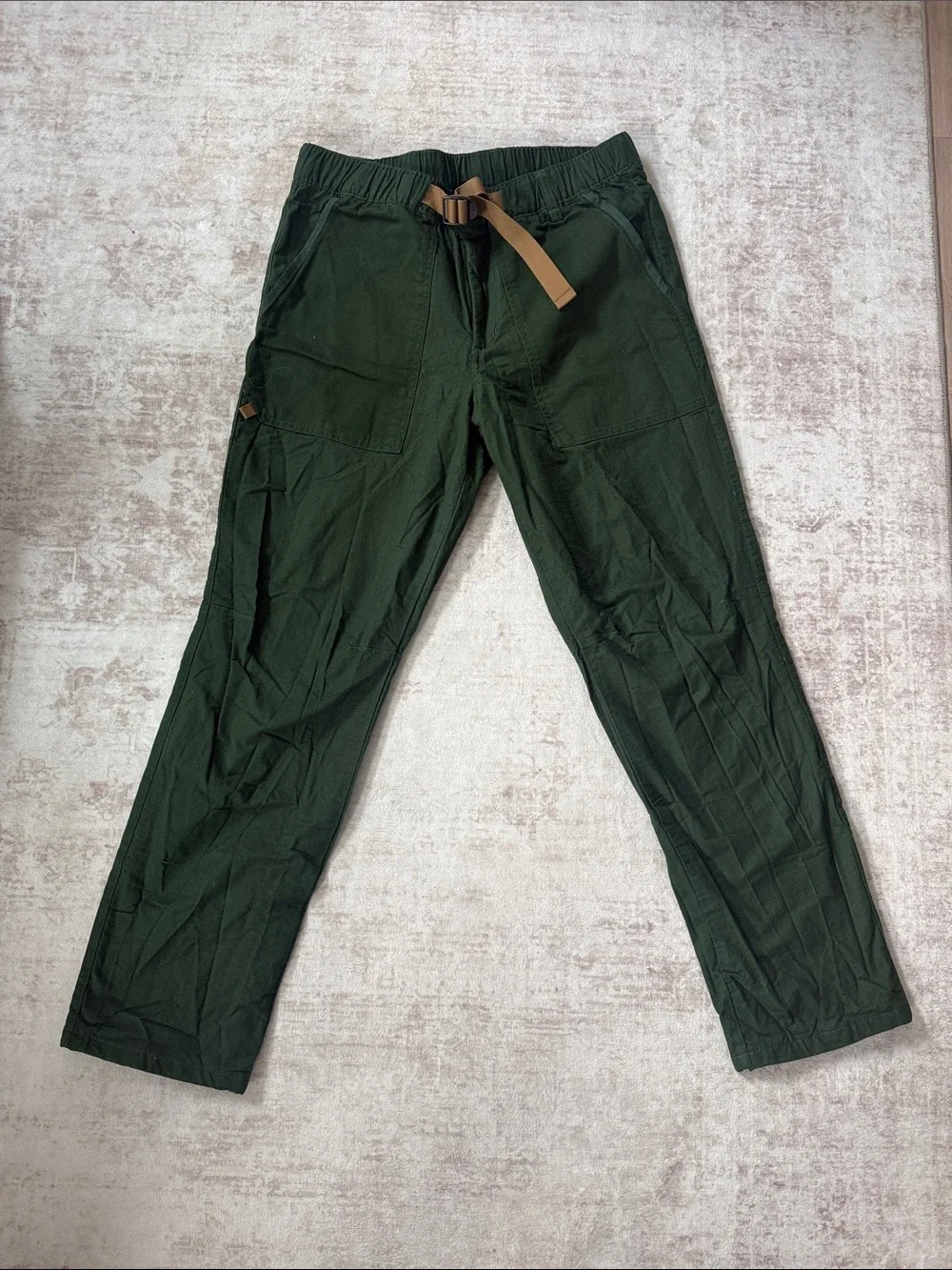 Men's Dark Green Utility Drawstring Pants - North Face (Medium)