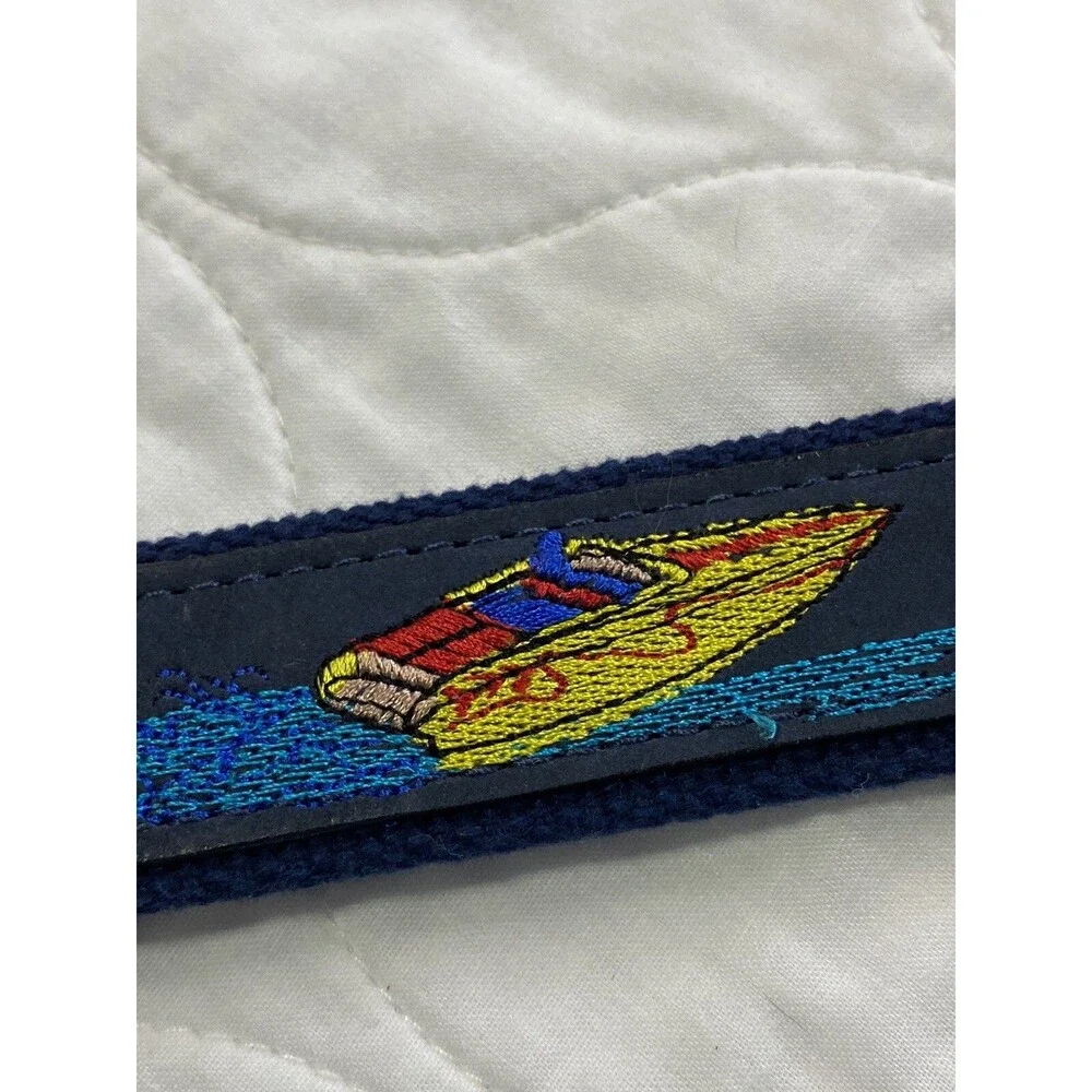 Zeppelin Mens Belt Size 34 Navy Leather Boating SEA RAY BOATS