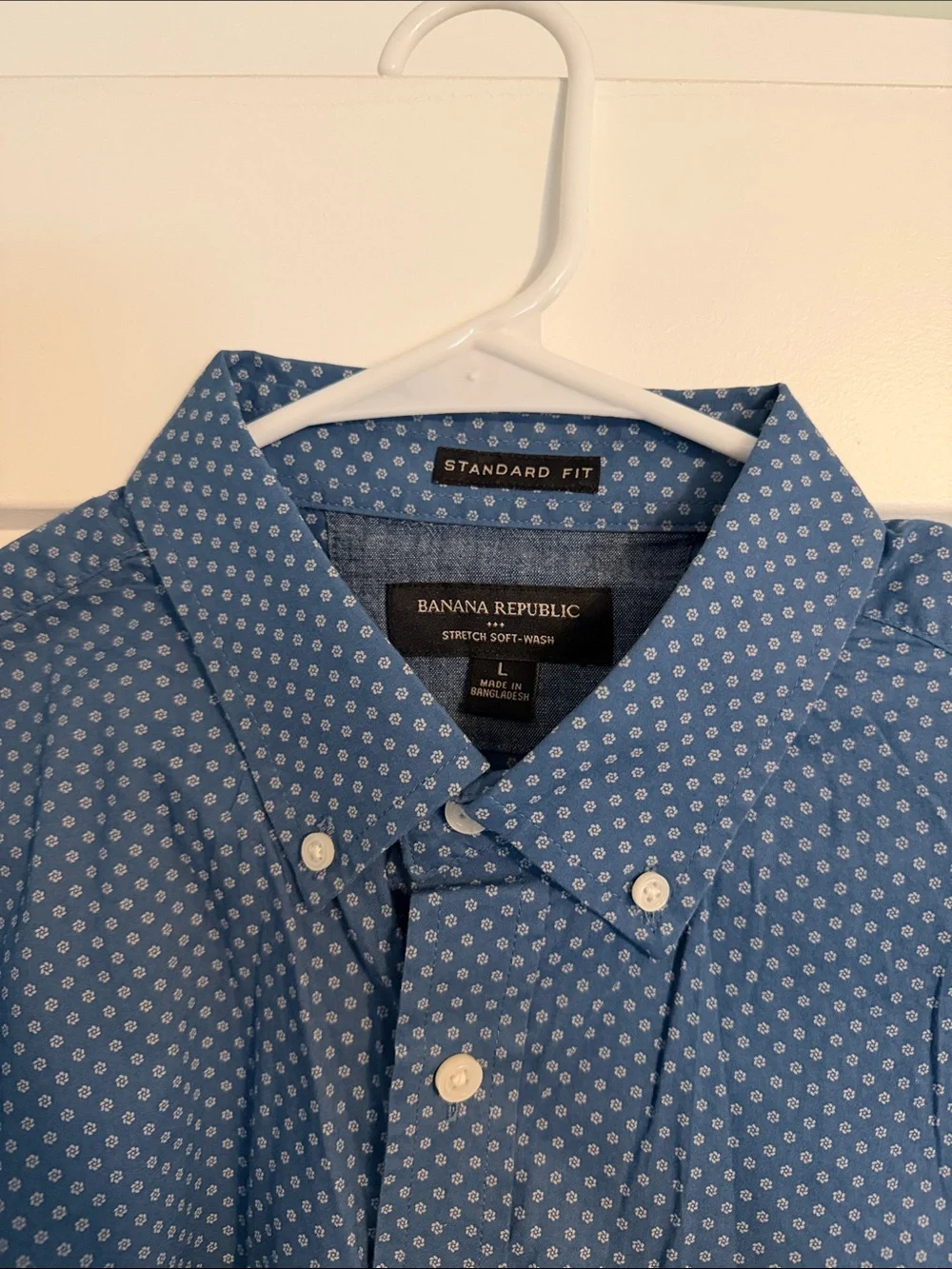 Banana Republic Blue Dot-Print Button-Down Shirt