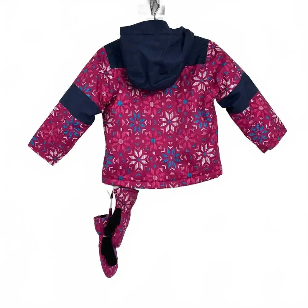 Columbia Puffers Pink/Blue Kids Jacket | 3T Synthetic Winter Coat