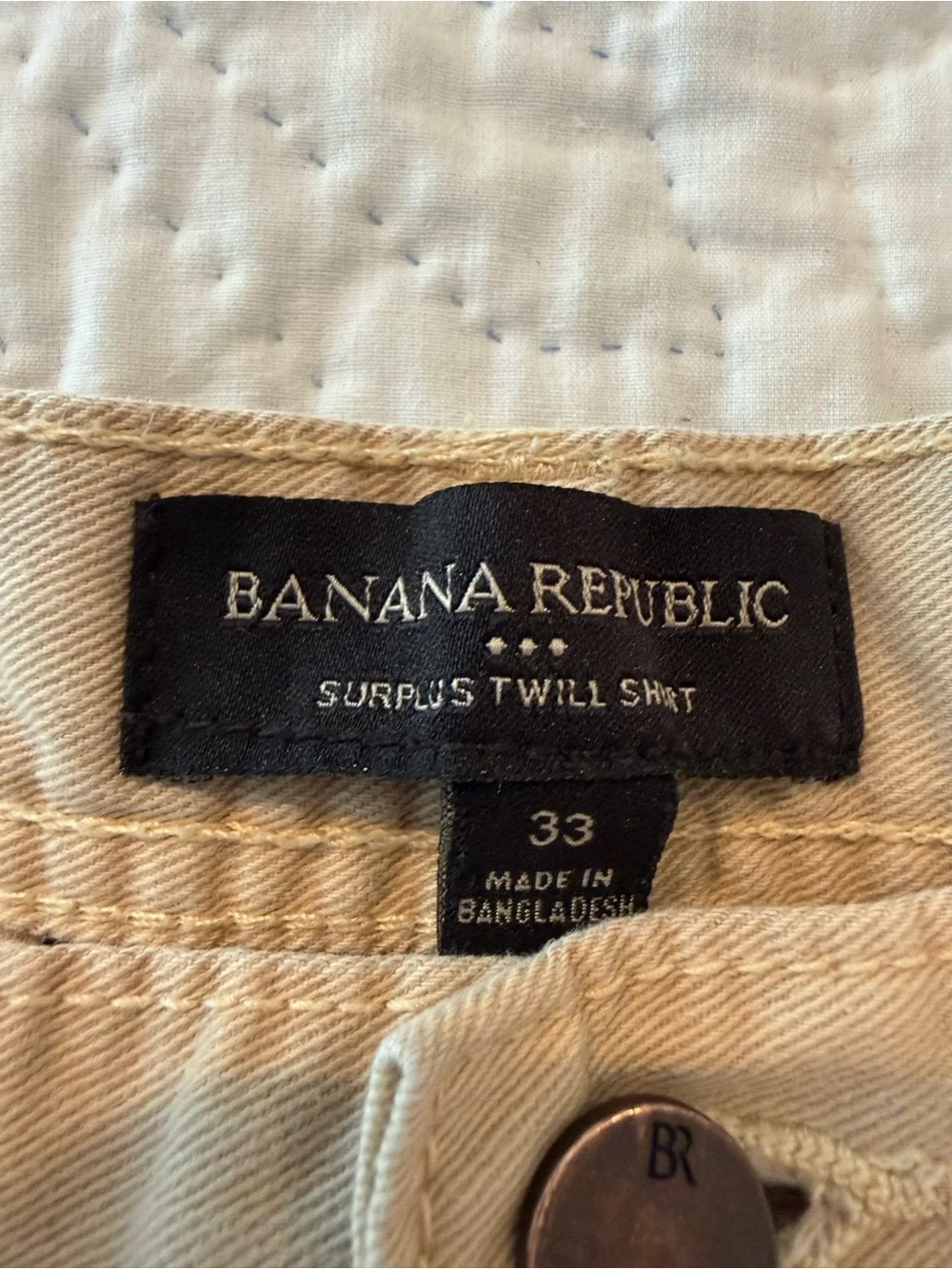 Banana Republic Beige Flat-Front Men's Shorts