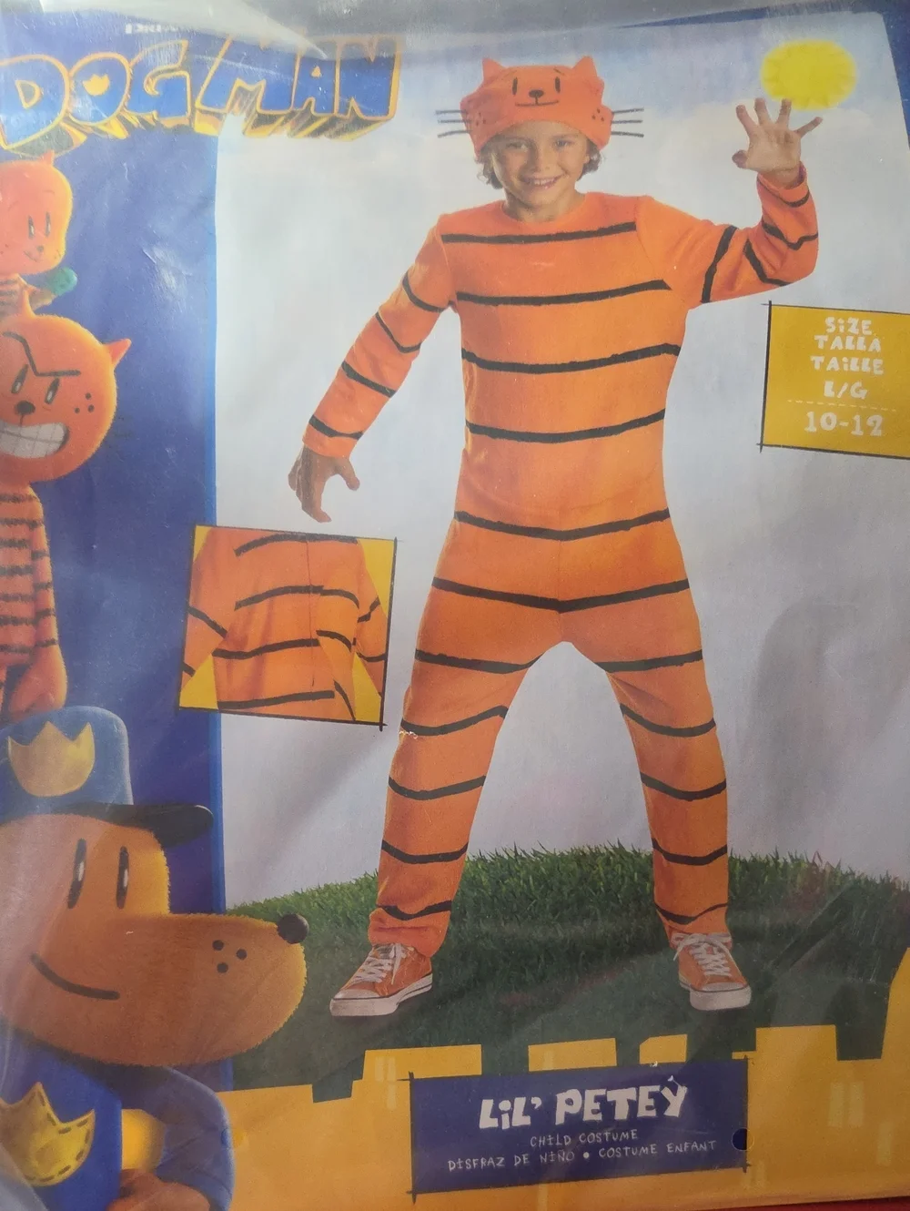 Dog Man Lil' Petey Costume Size 10/12 NEW.