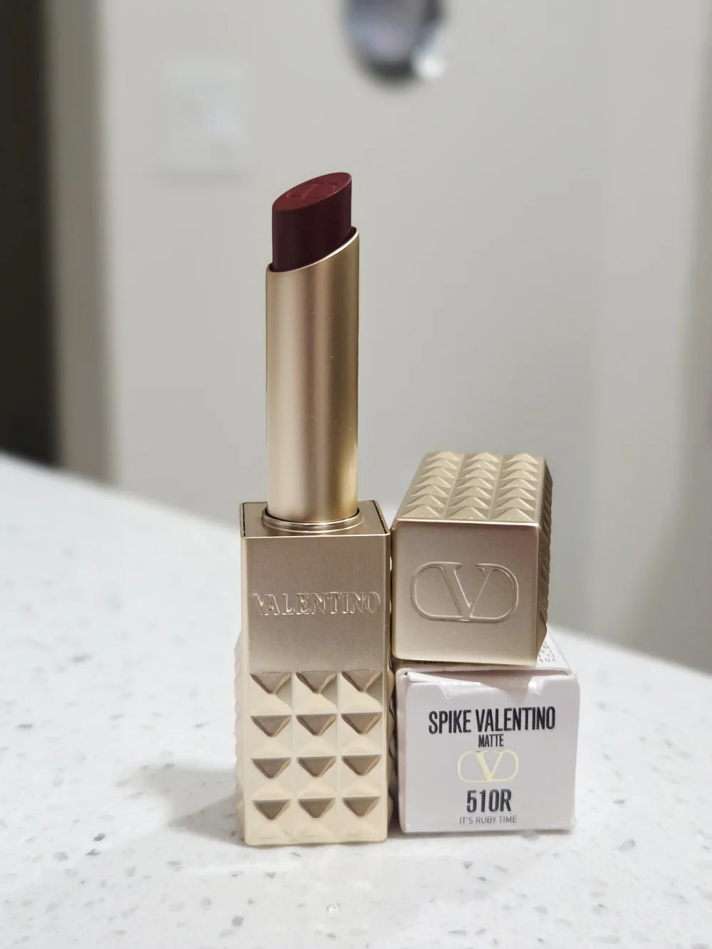 Valentino Spike Matte Lipstick - Ruby Time (510R) - Deep Berry