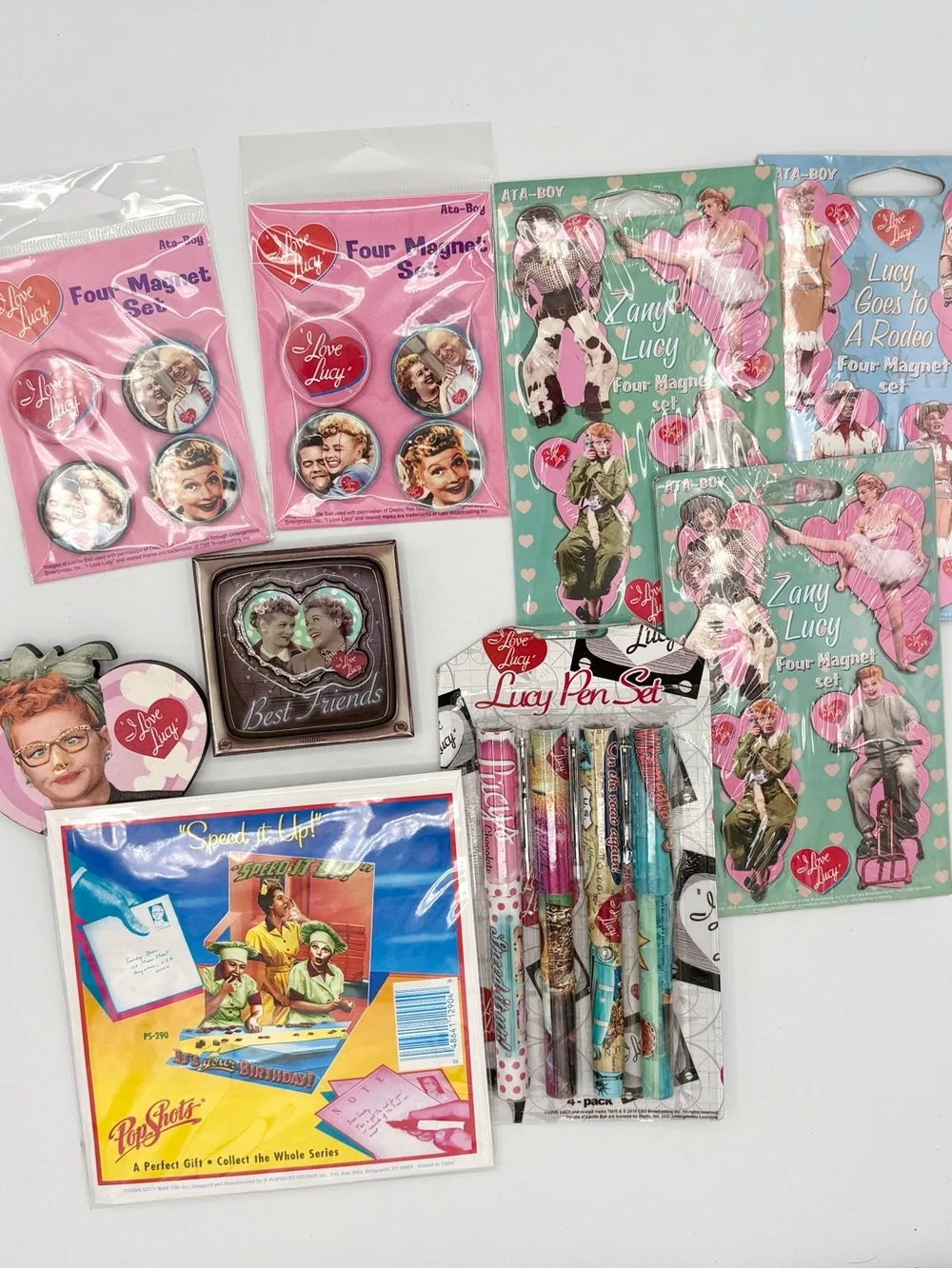 I Love Lucy Magnet Pens Pop Up Card Bundle Collection Stationary Party Office