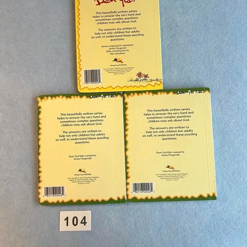 Dear God kids books, set of books (3) all included for one price