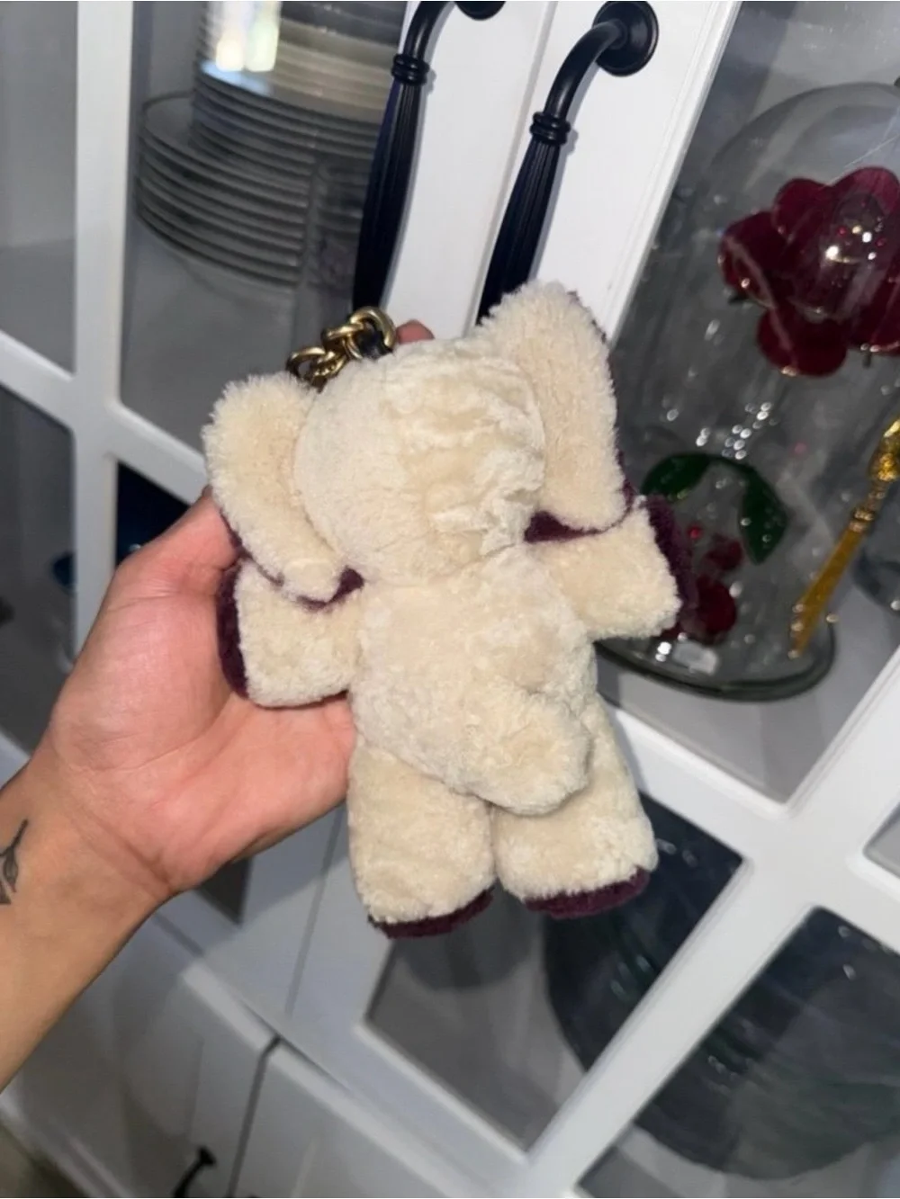 Coach Ellie Bag Charm in Shearling