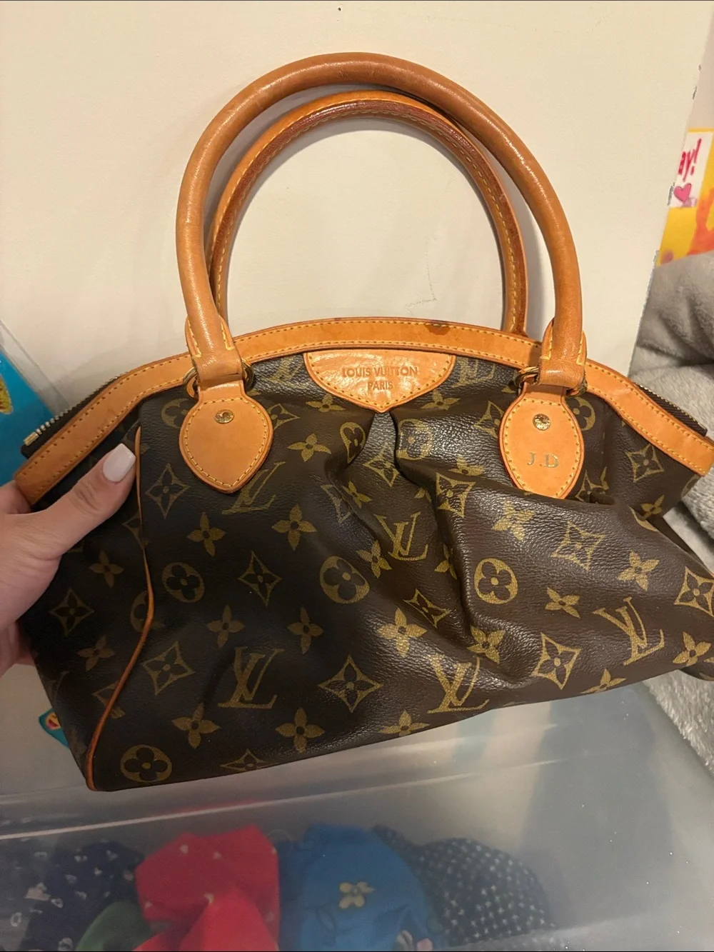 Louis Vuitton Monogram Canvas Satchel with Vachetta Leather Handles