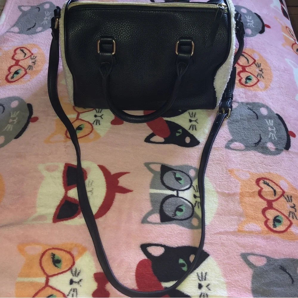 Juicy Couture Black & White Logo Satchel Bag