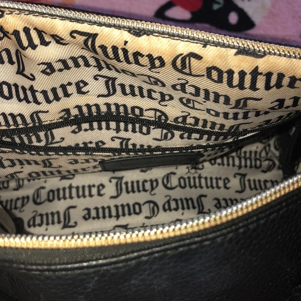Juicy Couture Black & White Logo Satchel Bag