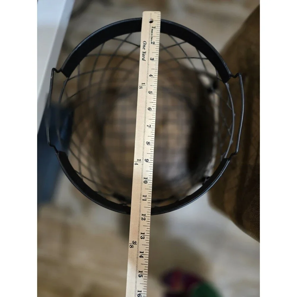 Magnolia Home Matte black metal wire basket Storage Decor