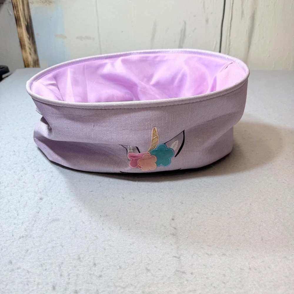 Unicorn‎ Nursery Storage Basket – Lavender Purple Toy Bin Kids Room Décor