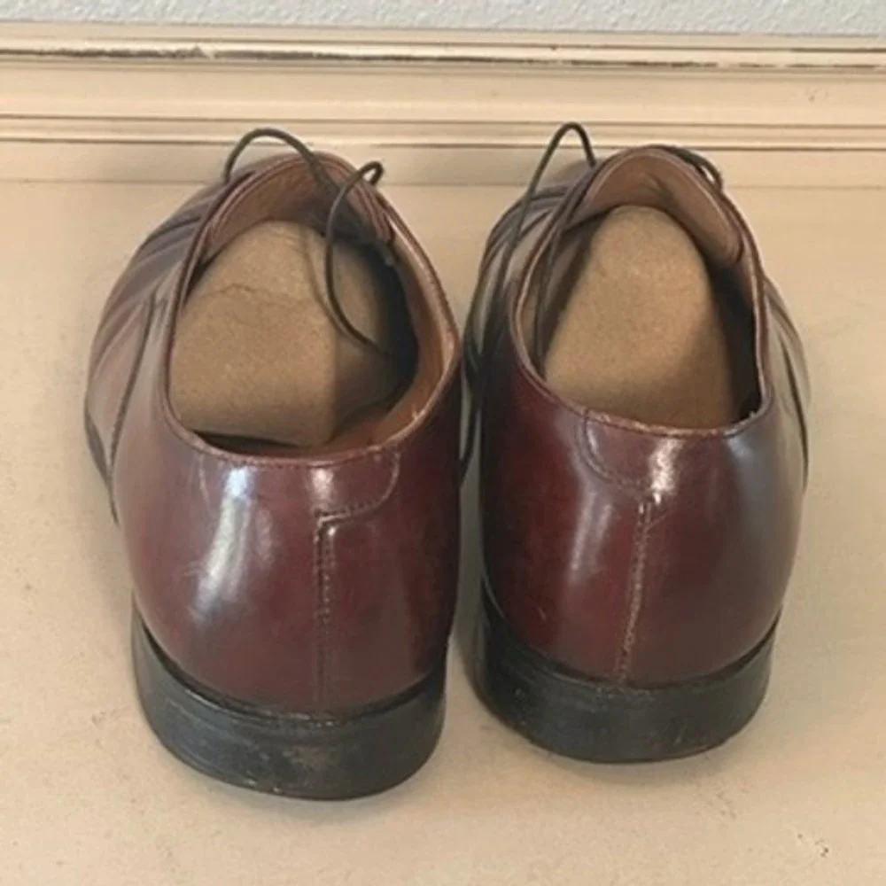 Bostonian Classics Oxford Dress Shoes Burgundy Cap Toe Leather Lace Up 26248