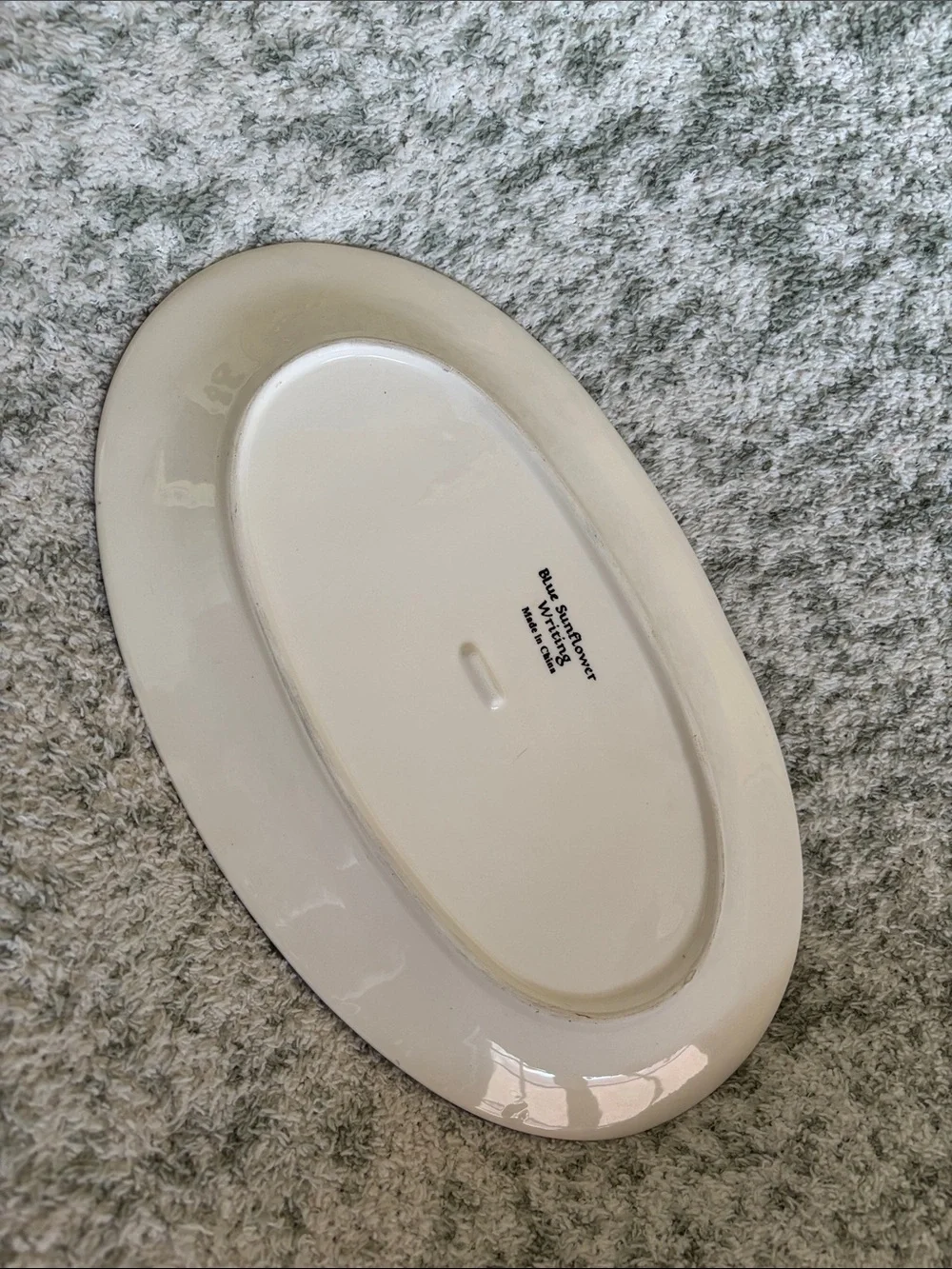 Hand-Painted Ceramic Sunflower Oval Serving Platter NWT 11.5x7”
