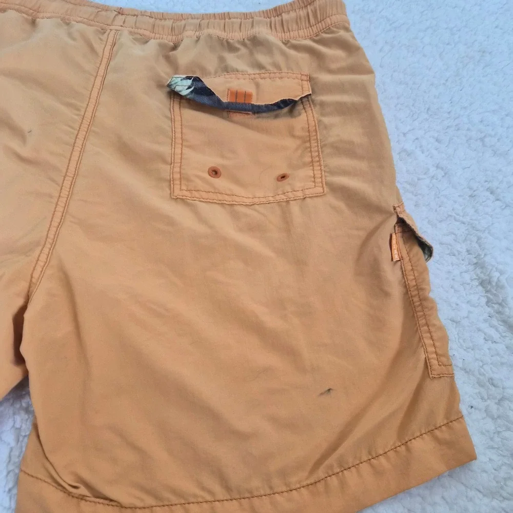 Tommy‎ Bahama Relax Mens Orange Swim Trunks Board Shorts Cargo Pocket M Cruise