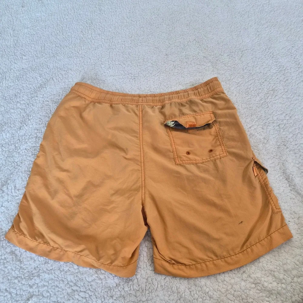 Tommy‎ Bahama Relax Mens Orange Swim Trunks Board Shorts Cargo Pocket M Cruise