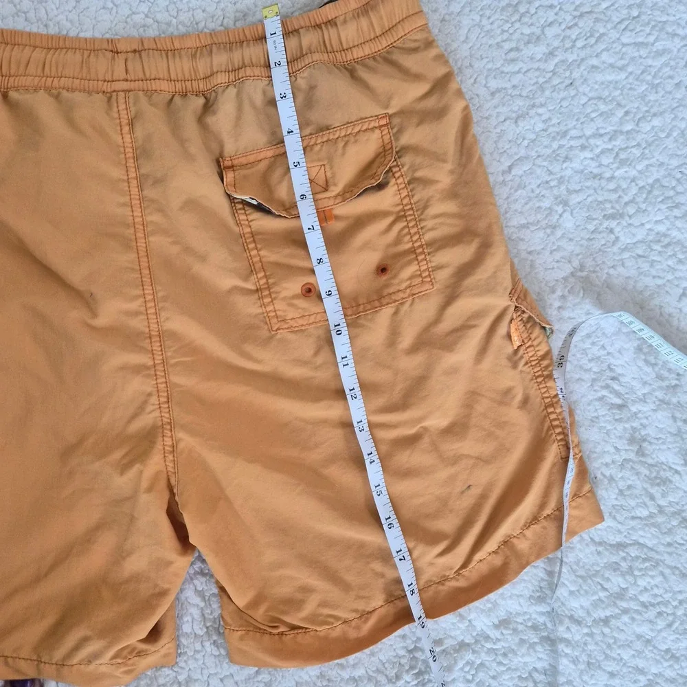 Tommy‎ Bahama Relax Mens Orange Swim Trunks Board Shorts Cargo Pocket M Cruise