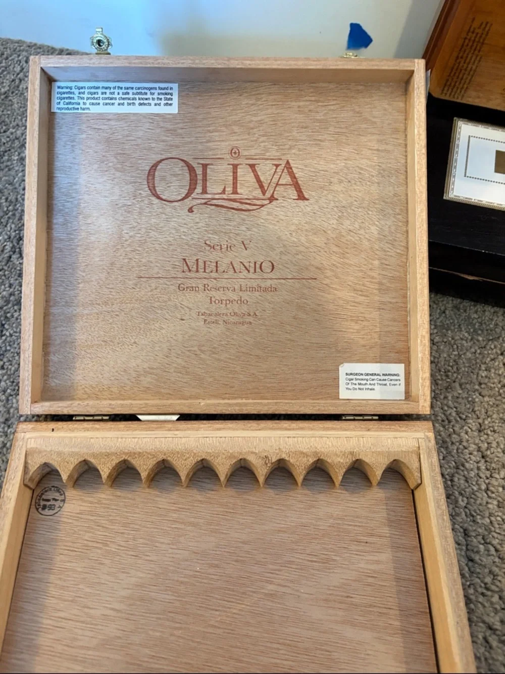 cigar box wooden set