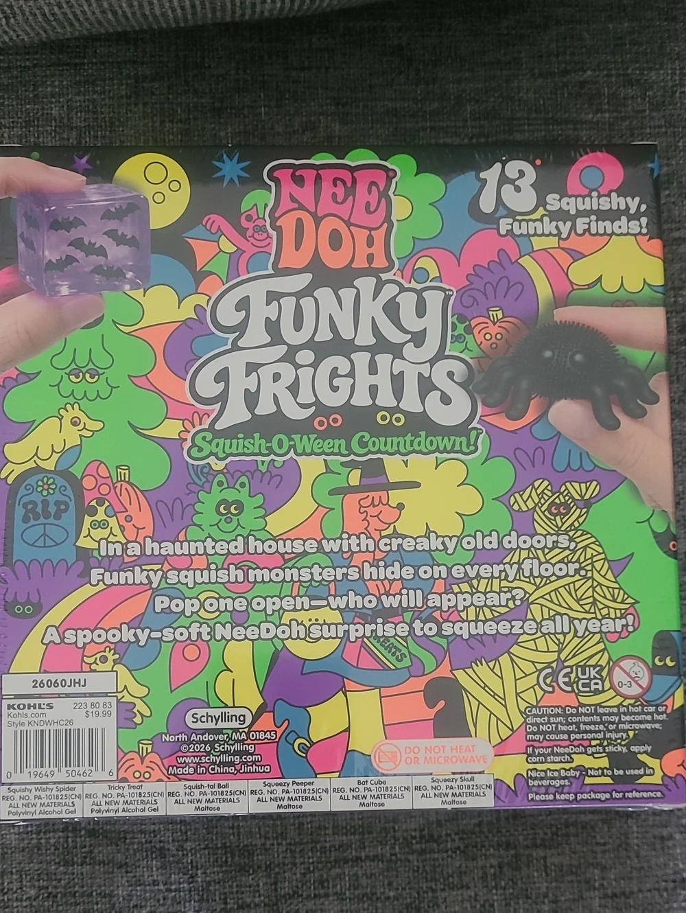 Needoh Funky Frights Squish-O-Ween Countdown - Purple & Black