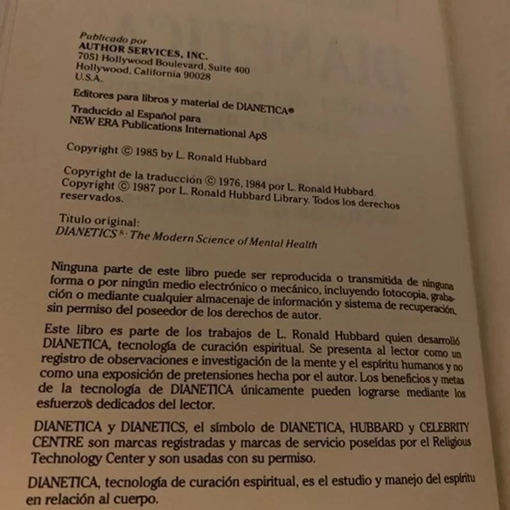 N/A dianética el