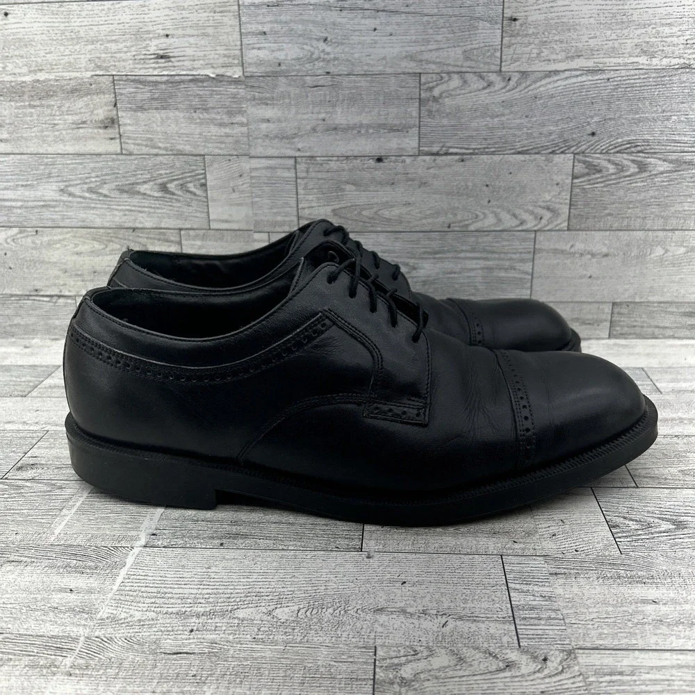 Florsheim Comfortech Black Leather Cap Toe Derby Dress Shoes Men Size‎ 11D