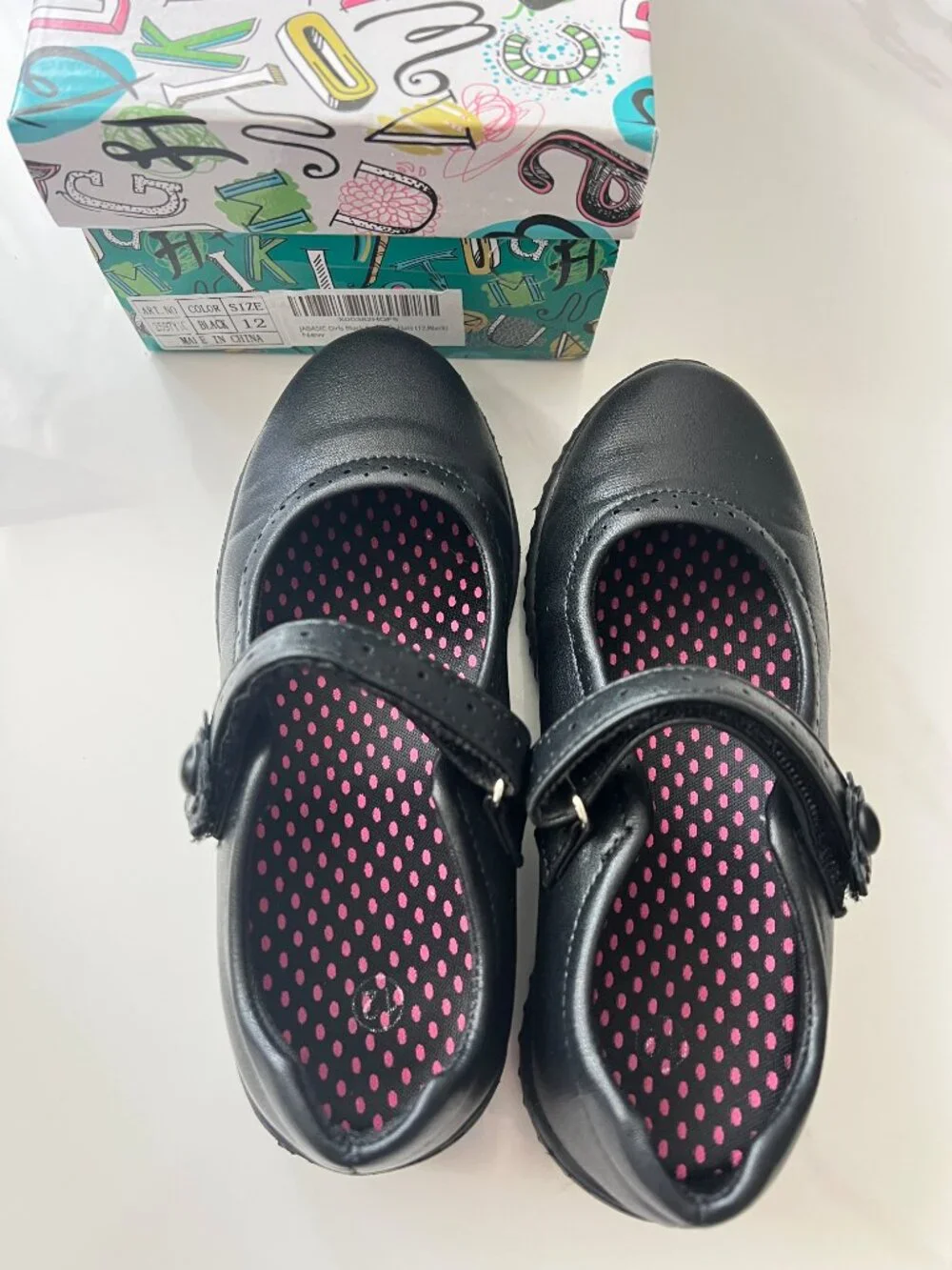 Girl's Mary Jane School Uniform Shoes | Black | Size 12