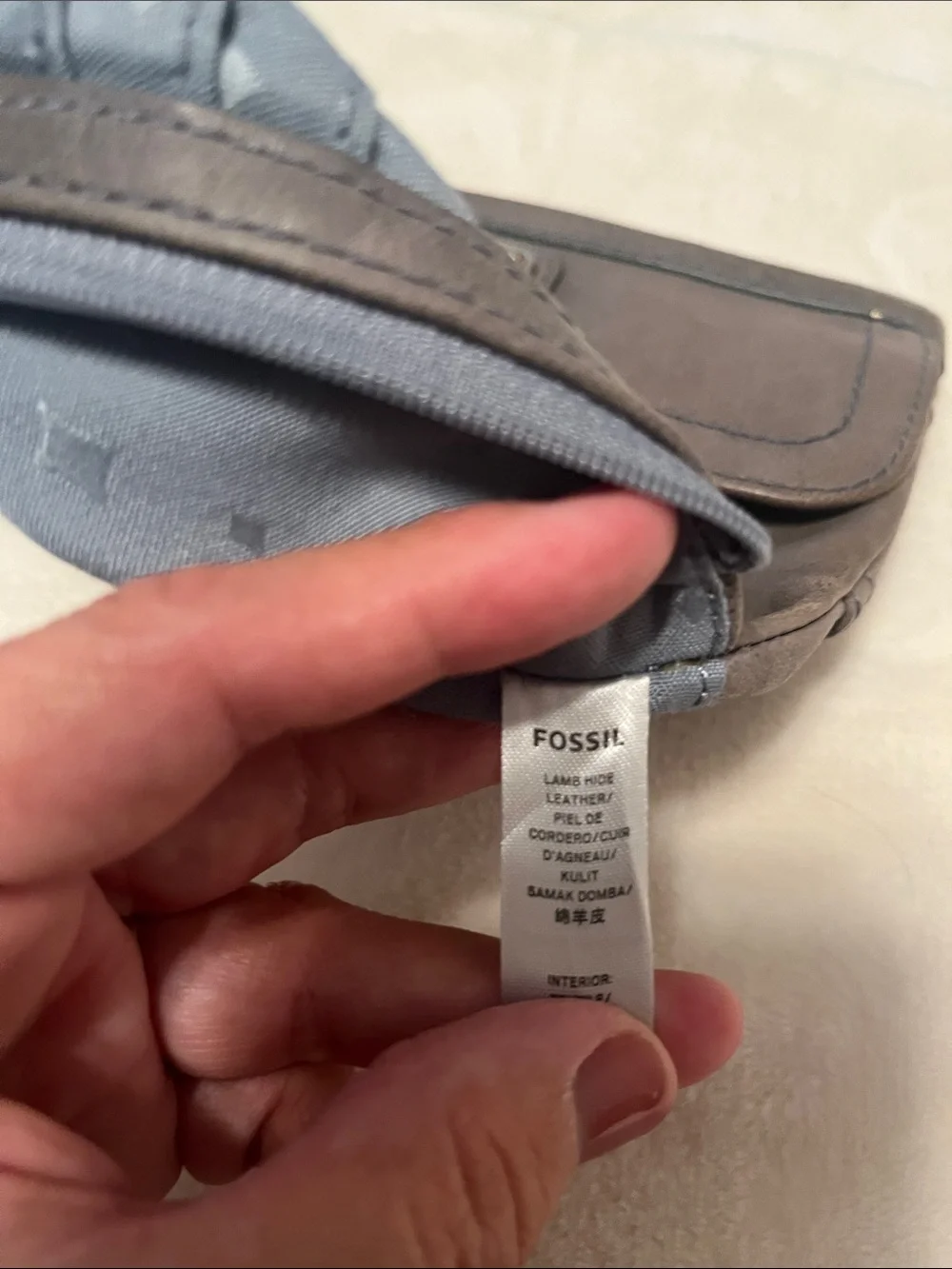 Fossil genuine leather