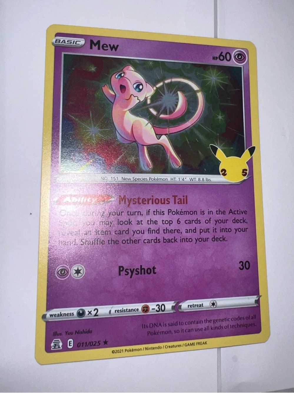 Pokemon text yellow card