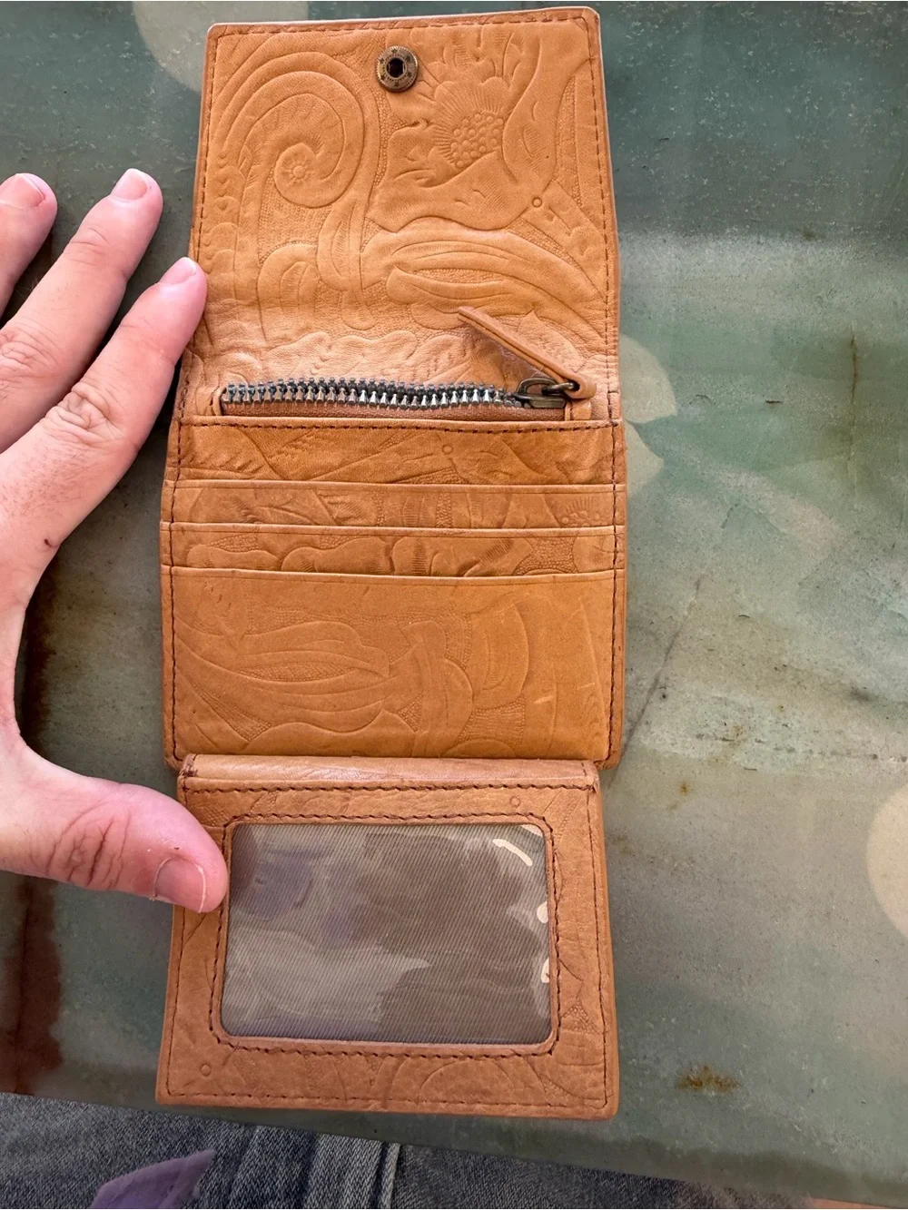 American Leather Co. embossed tan