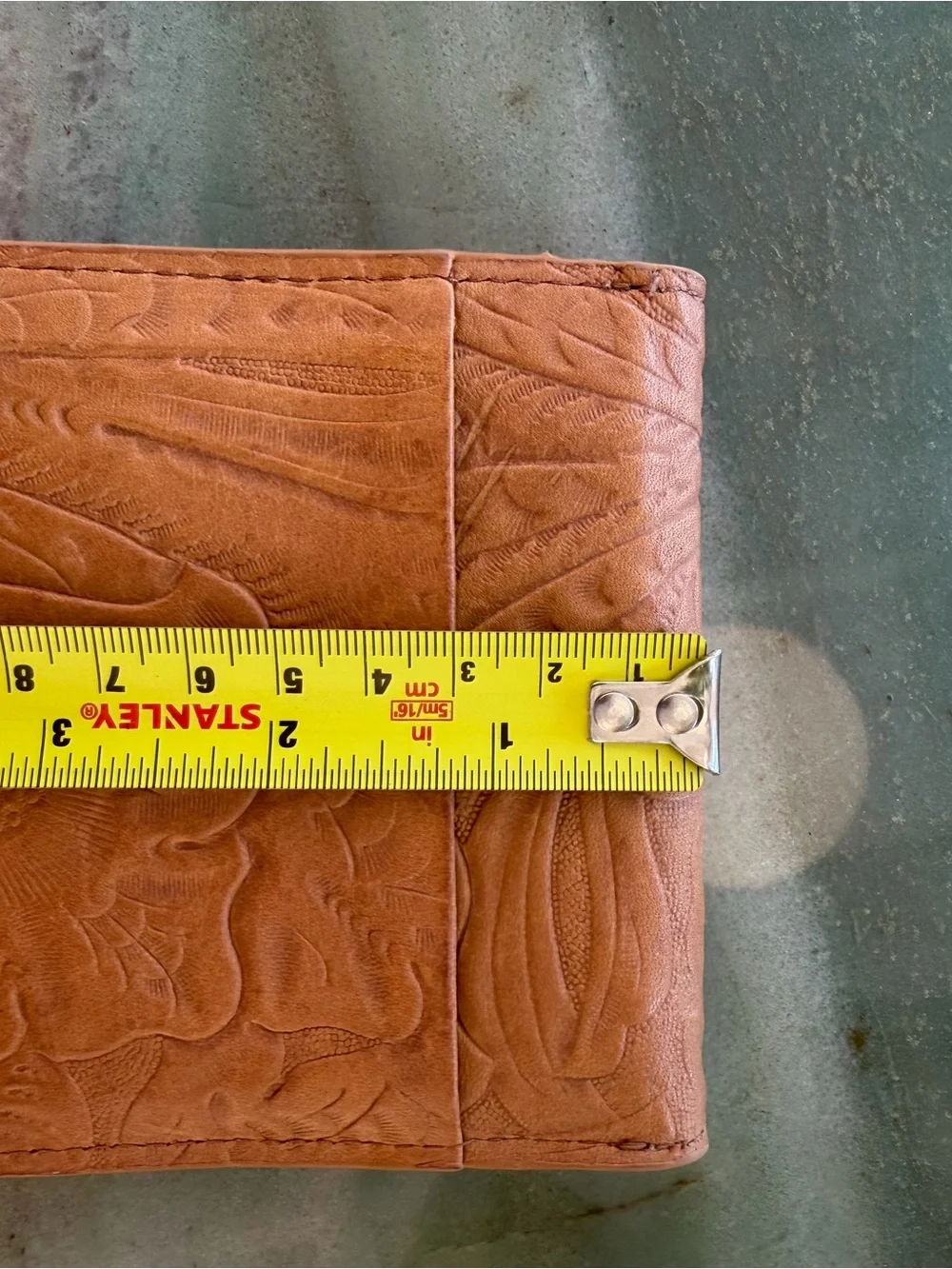 American Leather Co. embossed tan
