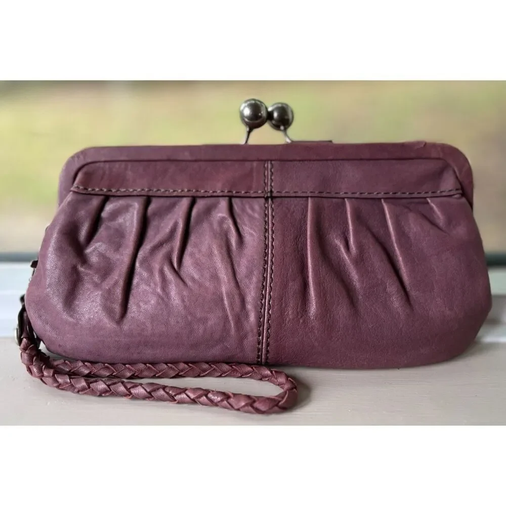 Fossil Fifty-Four Leather Kiss-Lock Clutch