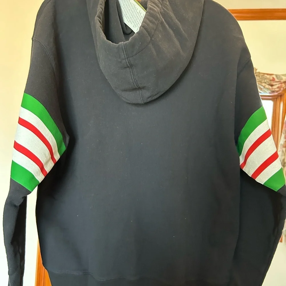 Men's Gucci interlocking G web stripe cotton hoodie size XS fits like medium